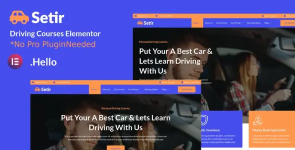 Setir – Driving Courses Elementor Template Kit